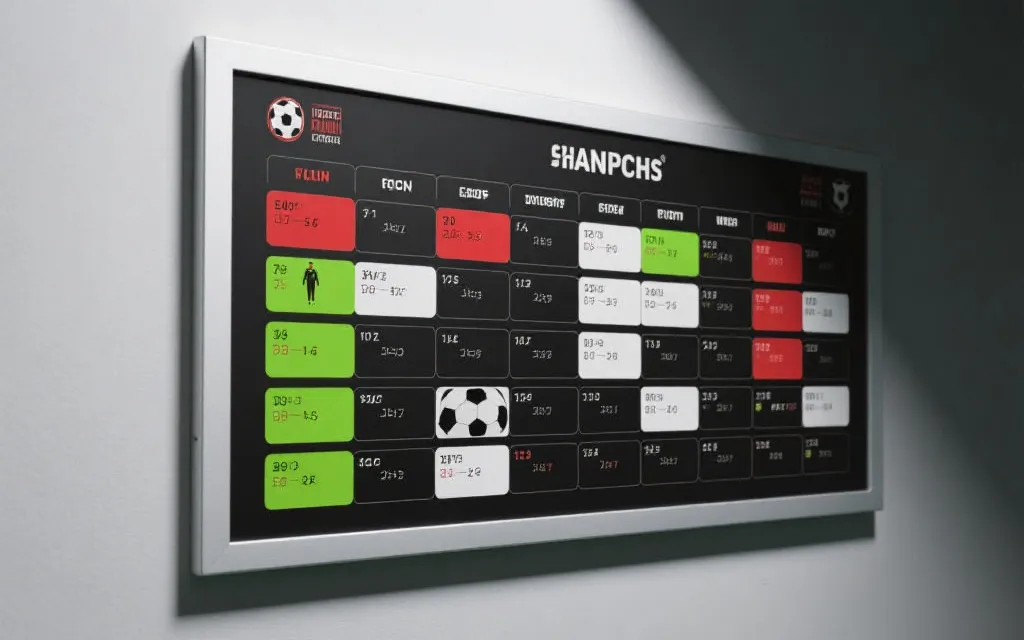 简洁风格的世界杯追赛日程表与焦点战标注的视觉